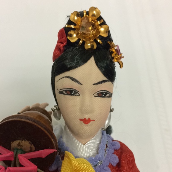 Oriental Souvenir Doll Figure 9.5" Female Japanese Chinese Geisha Asian (New) - Picture 12 of 12